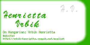 henrietta vrbik business card